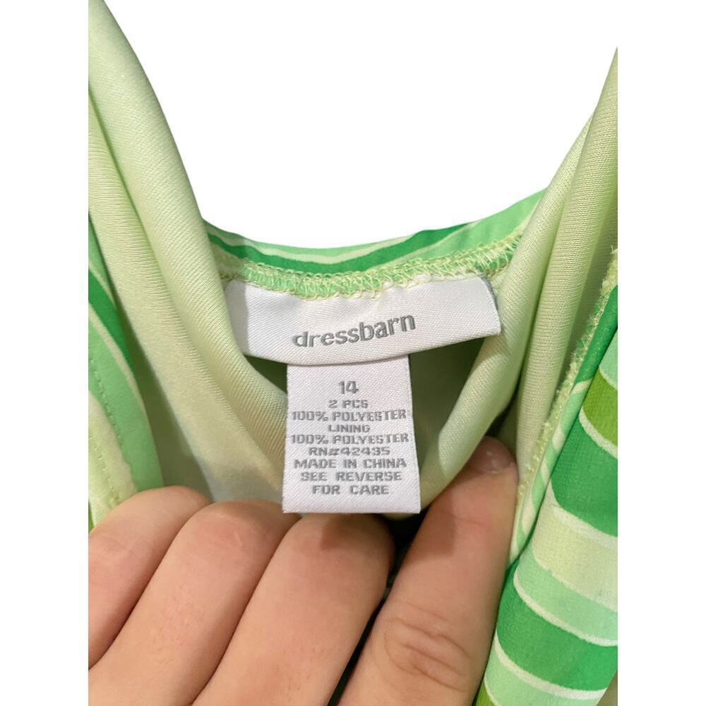 DressBarn Women's Green Floral Print knee length Skirt Size 14 - Picture 2 of 3